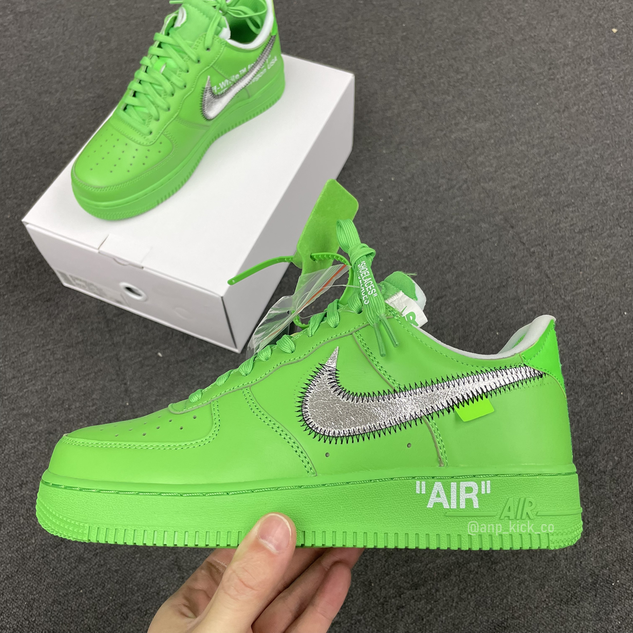 Off White Nike Air Force 1 Low Light Green (2) - newkick.app